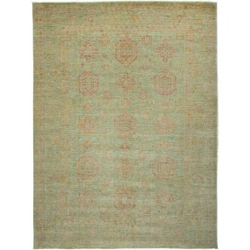 Tappeto Tribal Pakistan Astratto Verde Menta Beige 249x334 Cm