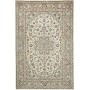 Tappeto Kashan Persia Floreale Avorio Blu 200x303 Cm