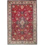 Tappeto Tabriz Persia Floreale Rosso Beige 193x286 Cm