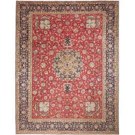 Tappeto Tabriz Persia Floreale Rosso Blu 305x400 Cm