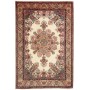 Tappeto Tabriz Persia Floreale Crema Rosso 198x304 Cm