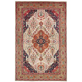 Tappeto Tabriz Persia Floreale Crema Terracotta 198x303 Cm