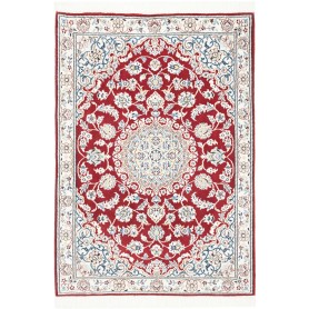 Tappeto Nain 9la Persia Floreale Rosso Crema 82x118 Cm