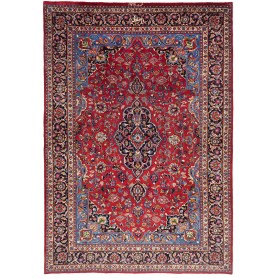 Tappeto Mashad Persia Floreale Rosso Blu 202x292 Cm