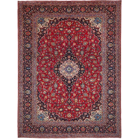 Tappeto Ardakan Persia Floreale Rosso Blu 310x415 Cm