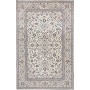 Tappeto Kashan Persia Floreale Bianco Crema Blu 200x308 Cm
