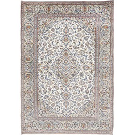 Tappeto Kashan Persia Floreale Crema Blu 200x288 Cm