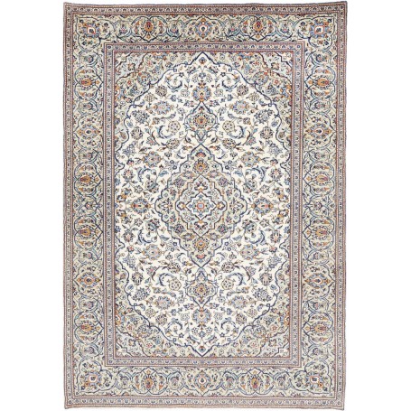 Tappeto Kashan Persia Floreale Crema Blu 200x288 Cm