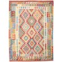 Tappeto Kilim Afghanistan Geometrico Rosso Blu 171x236 Cm