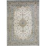 Tappeto Kashan Persia Floreale Avorio Azzurro Chiaro 247x356 Cm
