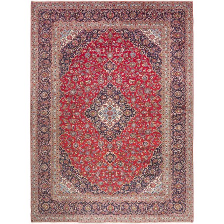 Tappeto Ardakan Persia Floreale Rosso Blu Scuro 300x403 Cm