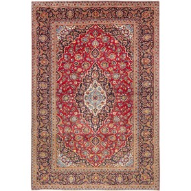 Tappeto Ardakan Persia Floreale Rosso Scuro Blu Notte 200x293 Cm