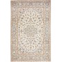 Tappeto Kashan Persia Floreale Crema Blu 197x302 Cm