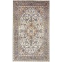 Tappeto Kashan Fine Persia Floreale Bianco Crema Blu Marrone 150x250 Cm