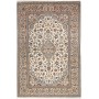 Tappeto Kashan Persia Medaglione Avorio Blu 198x303 Cm