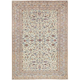 Tappeto Kashan Persia Floreale Crema Blu Rosso 248x353 Cm