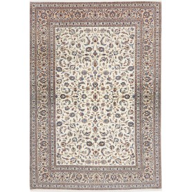 Tappeto Kashan Persia Floreale Avorio Blu 250x360 Cm