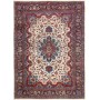 Tappeto Mashad Persia Floreale Crema Blu Scuro 250x347 Cm