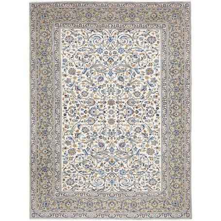 Tappeto Kashan Persia Floreale Crema Blu 235x310 Cm