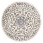 Tappeto Nain Kashmar Persia Floreale Bianco Crema Blu 244x250 Cm