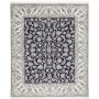 Tappeto Nain Kashmar Persia Floreale Blu Navy Avorio 245x295 Cm