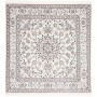 Tappeto Nain Kashmar Persia Floreale Bianco Crema Blu 195x205 Cm
