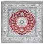 Tappeto Nain Kashmar Persia Floreale Rosso Crema 194x192 Cm