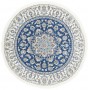 Tappeto Nain Kashmar Persia Floreale Blu Navy Crema 200x200 Cm