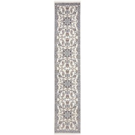 Tappeto Nain Kashmar Persia Floreale Crema Blu 80x395 Cm