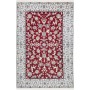 Tappeto Nain Kashmar Persia Floreale Rosso Borgogna Bianco Crema 195x300 Cm