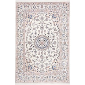 Tappeto Nain Kashmar Persia Floreale Crema Blu 195x300 Cm