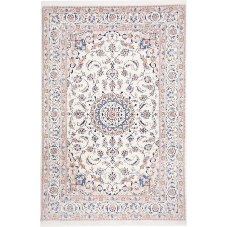 Tappeto Nain Kashmar Persia Floreale Crema Blu 195x300 Cm