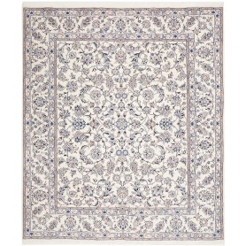 Tappeto Nain Kashmar Persia Floreale Crema Blu 246x293 Cm