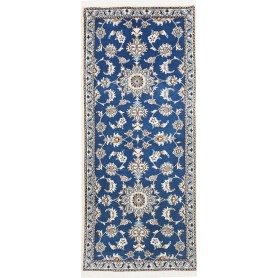 Tappeto Nain Kashmar Persia Floreale Blu Crema 80x200 Cm