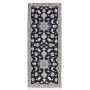 Tappeto Nain Kashmar Persia Floreale Blu Notte Avorio 80x200 Cm