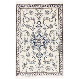 Tappeto Nain Kashmar Persia Floreale Crema Blu 87x137 Cm