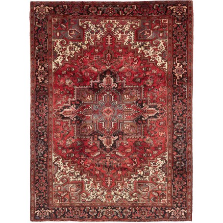 Tappeto Gorawan Persia Medaglione Rosso Nero 238x320 Cm