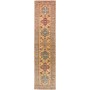 Tappeto Kazak Fine Pakistan Geometrico Giallo Ocra Blu Petrolio 74x303 Cm