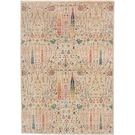 Tappeto Shahi Fine Pakistan Floreale Beige Multicolore 204x293 Cm