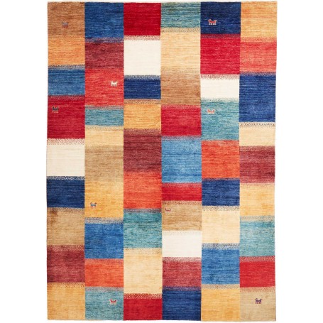 Tappeto Mosaic Pakistan Astratto Rosso Blu 243x337 Cm