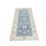 Tappeto Kazak Afghanistan 65x171 Blu Avio Crema