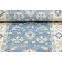 Tappeto Kazak Afghanistan 65x171 Blu Avio Crema