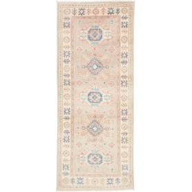 Tappeto Kazak Afghanistan 81x200 Beige Rosa Azz