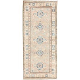 Tappeto Kazak Afghanistan 86x201 Grigio Chiaro