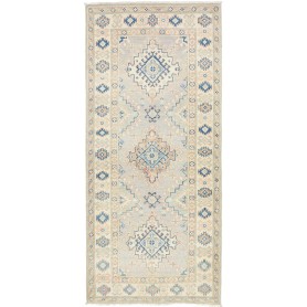 Tappeto Kazak Afghanistan 82x187 Grigio Azzurro