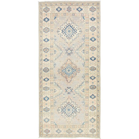 Tappeto Kazak Afghanistan 82x187 Grigio Azzurro