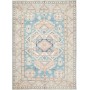 Kazak Afghanistan Geometrico Azzurro Crema 149x208 Cm