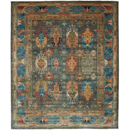 Tribal Pakistan Astratto Petrolio Arancio 253x295 Cm