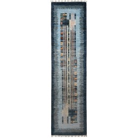 Siva Pakistan Geometrico Blu Nero 75x296 cm