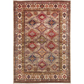 Tappeto Kazak Fine Pakistan 126x184 Grigio Taup